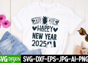 Happy New Year 2025 t-shirt design