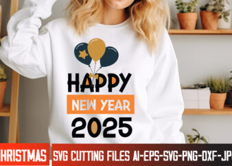 Happy New Year 2025 t-shirt design