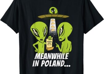 Alien Abduction Pierogi Polish Food Poland Polonia Funny T-Shirt