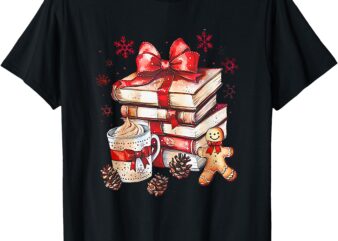 All Booked For Christmas Coquette Christmas Librarian T-Shirt