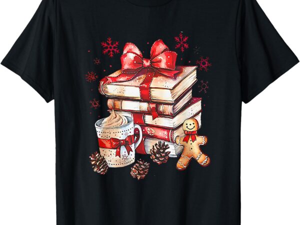 All booked for christmas coquette christmas librarian t-shirt