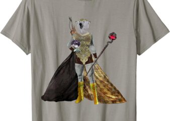 Alyse The Gold Elf Polar Bear Sorceress T-Shirt