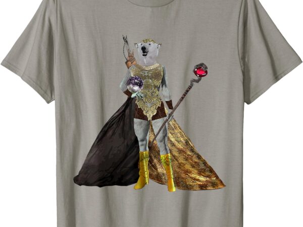 Alyse the gold elf polar bear sorceress t-shirt