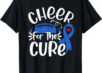 American Football Diabetes Awareness Blue Cheer For The Cure T-Shirt