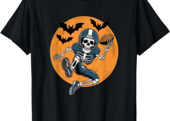 American Football Skeleton Halloween Sport Fantasy Football T-Shirt