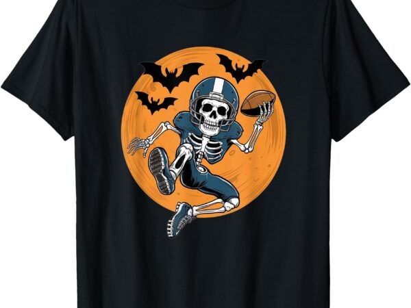 American football skeleton halloween sport fantasy football t-shirt