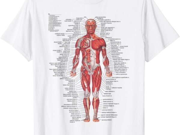 Anatomical chart t-shirt