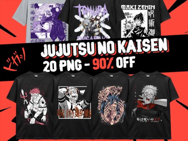 Jujutsu no kaisen anime 20 png design gojo sukuna japanese style print tshirt poster manga digital