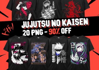 Jujutsu No Kaisen Bundle Anime 20 PNG Design Gojo Sukuna Japanese Style Print TShirt Poster Manga Digital