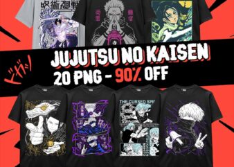 Jujutsu No Kaisen Anime 20 PNG Design Gojo Sukuna Japanese Style Print TShirt Poster Manga Digital