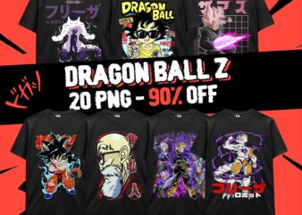 Bundle Dragon Ball Z Goku Vegeta Frieza Design 20 PNG Anime Japanese Style POD TShirt Poster