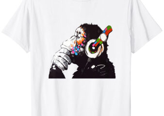 BANKSY DJ Monkey Thinker T-Shirt