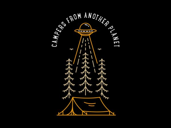 Campers from another planet t shirt vector file