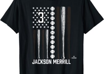 Baseball American Flag Jackson Merrill San Diego Baseball T-Shirt