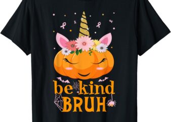 Be Kind Unity Day Orange Anti Bullying .Pumpkin Halloween T-Shirt