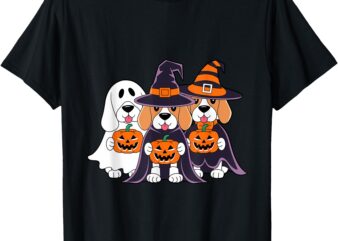 Beagle Ghost Pumpkin Halloween Design for Dog Lovers T-Shirt