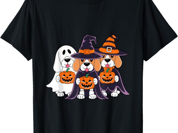 Beagle ghost pumpkin halloween design for dog lovers t-shirt