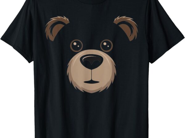 Bear face halloween costume brown bear animal kids t-shirt