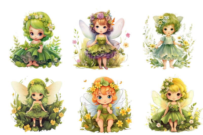 Beautiful baby Field fairy in dress