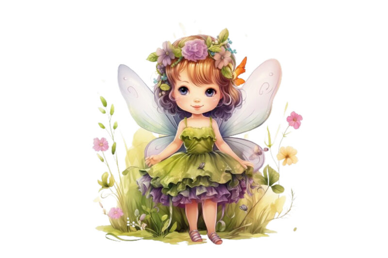 Beautiful baby Field fairy in dress