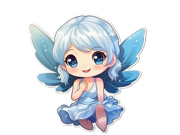 Beautiful baby fairy cartoon character sticke t shirt template