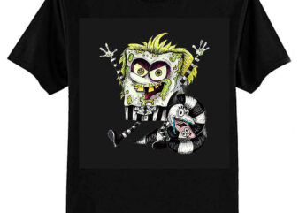 Beetlejuice sponge bob mashup! t-shirt