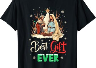 Best Ever Christmas Cool Jesus Nativity Scene Christian T-Shirt