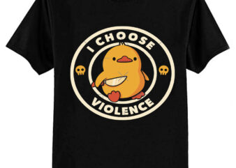 I Choose Violence Funny Duck by Tobe Fonseca Tri-blend T-Shirt