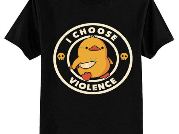 I choose violence funny duck by tobe fonseca tri-blend t-shirt