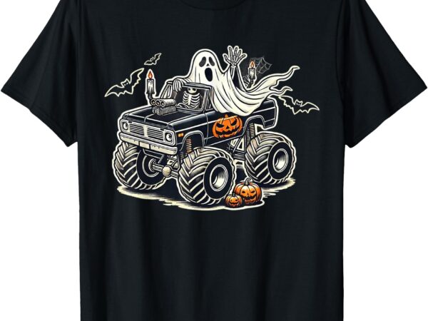 Big little boys halloween shirt ghost skeleton kids spooky t-shirt