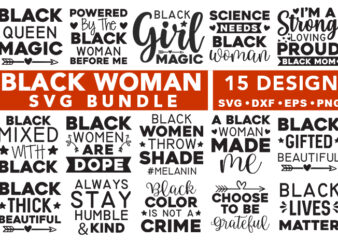 Black Woman Day SVG Bundle t shirt template