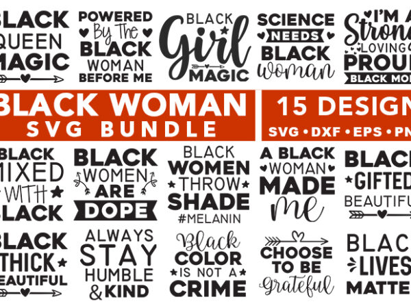 Black woman day svg bundle t shirt template