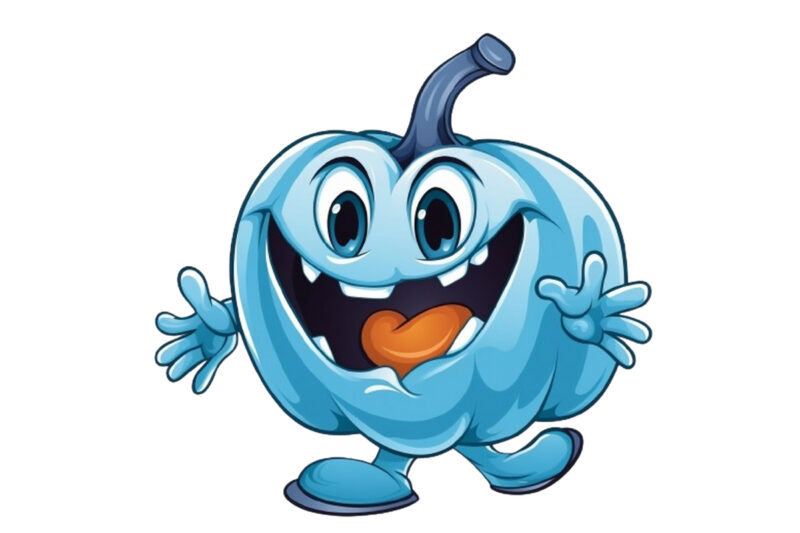 Blue Halloween cartoon Clipart