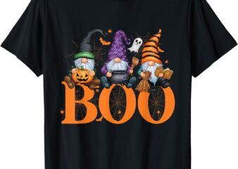 Boo Gnome Halloween Black Tee, Shirt For Men or Women Kids T-Shirt