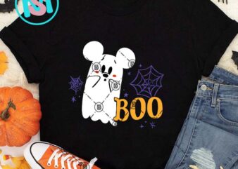 Boo Mickey SVG, Happy Halloween’s Day SVG t shirt template