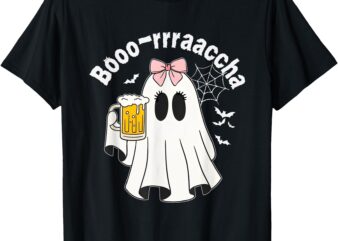 Boo-racha Funny Halloween Ghost Beer Design Borracha T-Shirt