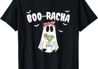 Boo-racha Funny Halloween Ghost Margarita Design _ Borracha T-Shirt