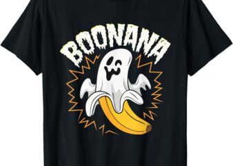 Boonana Cute Ghost Banana Halloween Costume Men Women Kids T-Shirt