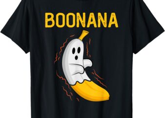 Boonana Cute Ghost Banana Halloween Men Women girls Kids T-Shirt