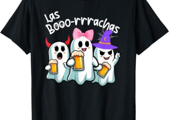 Boorachas Funny Halloween Ghost Drinking Margarita Boo racha T-Shirt