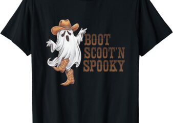 Boot Scootin Spooky Funny Country Music Halloween Design T-Shirt