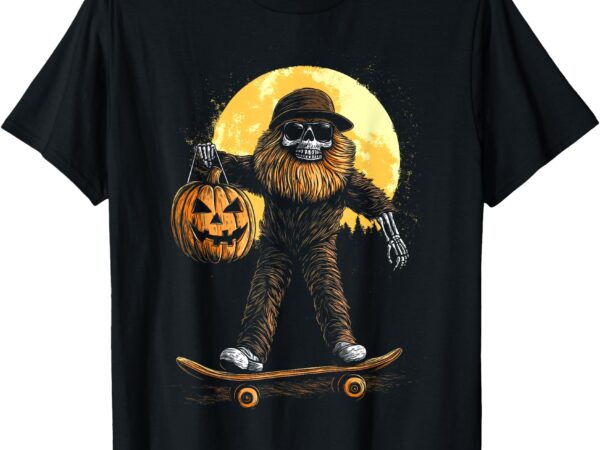 Boys halloween shirt for kids toddlers skeleton bigfoot t-shirt