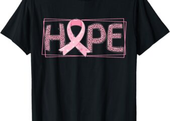 Breast Cancer Awareness Leopard Pink Ribbon Women Men Kids T-Shirt