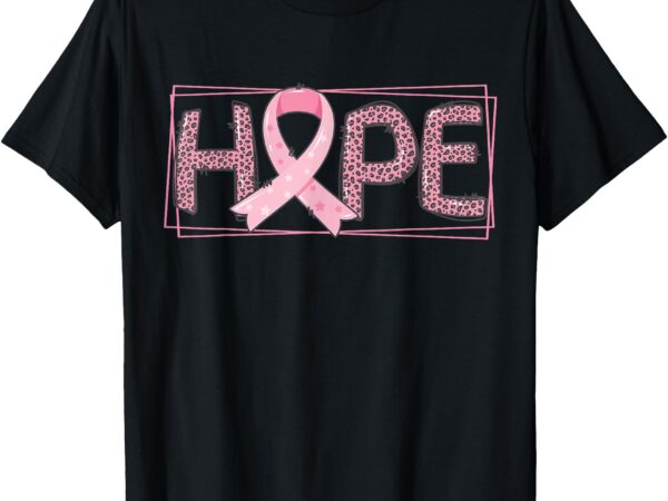 Breast cancer awareness leopard pink ribbon women men kids t-shirt