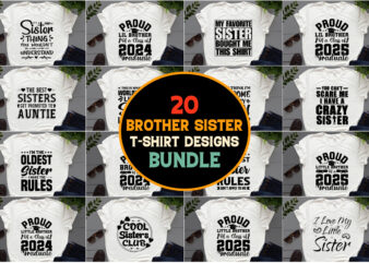 Brother Sister T-Shirt Design Bundle