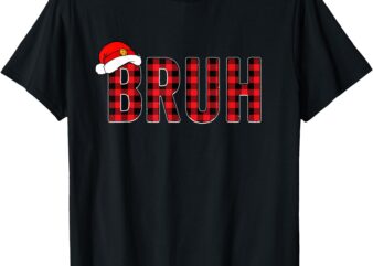 Bruh Christmas Shirt Teens Boys Kids Xmas Pajamas T-Shirt