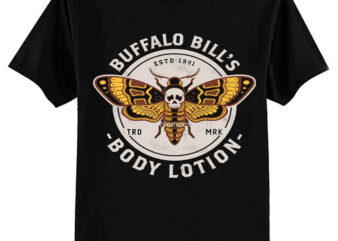 Buffalo Bill’s Body Lotion – Death’s Head Moth – Horror – Distressed Vintage Design Tri-blend T-Shirt-2