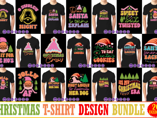 Christmas t-shirt design bundle, christmas t-shirt bundle, christmas t-shirt design, santa design, funny, christmas vector, png, eps, pdf