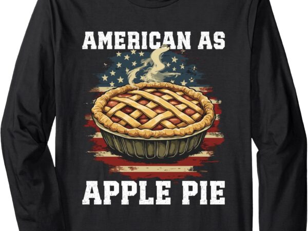 Cake baking american as apple pie long sleeve t-shirt