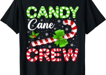 Candy Cane Crew Christmas Family Matching Xmas Pajamas T-Shirt